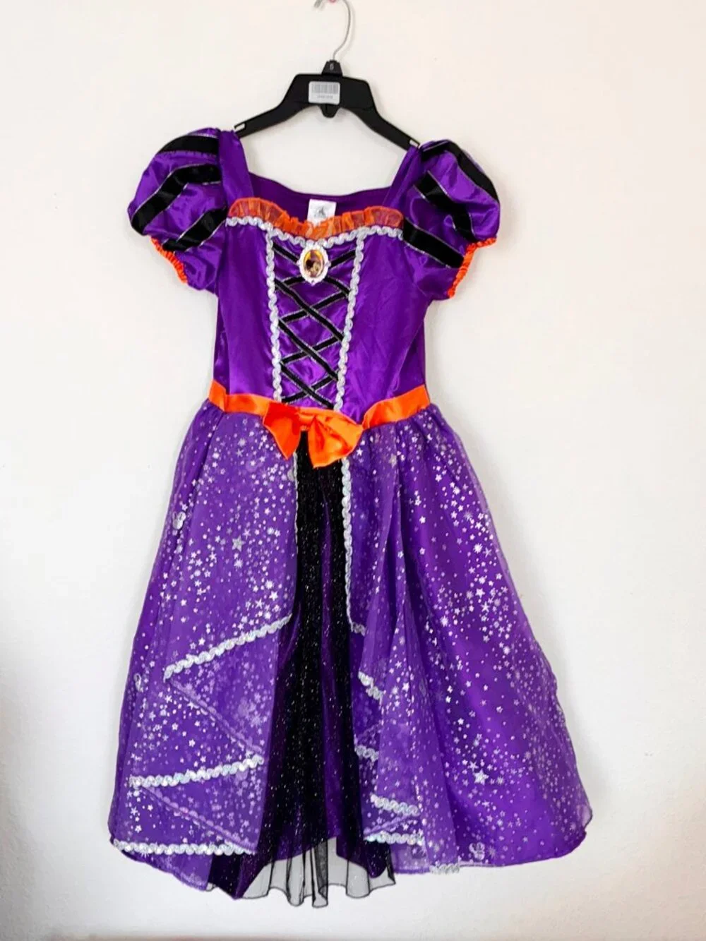 Disney Store Minnie Mouse Purple Black Orange Witch Halloween Costume Dress 9 10